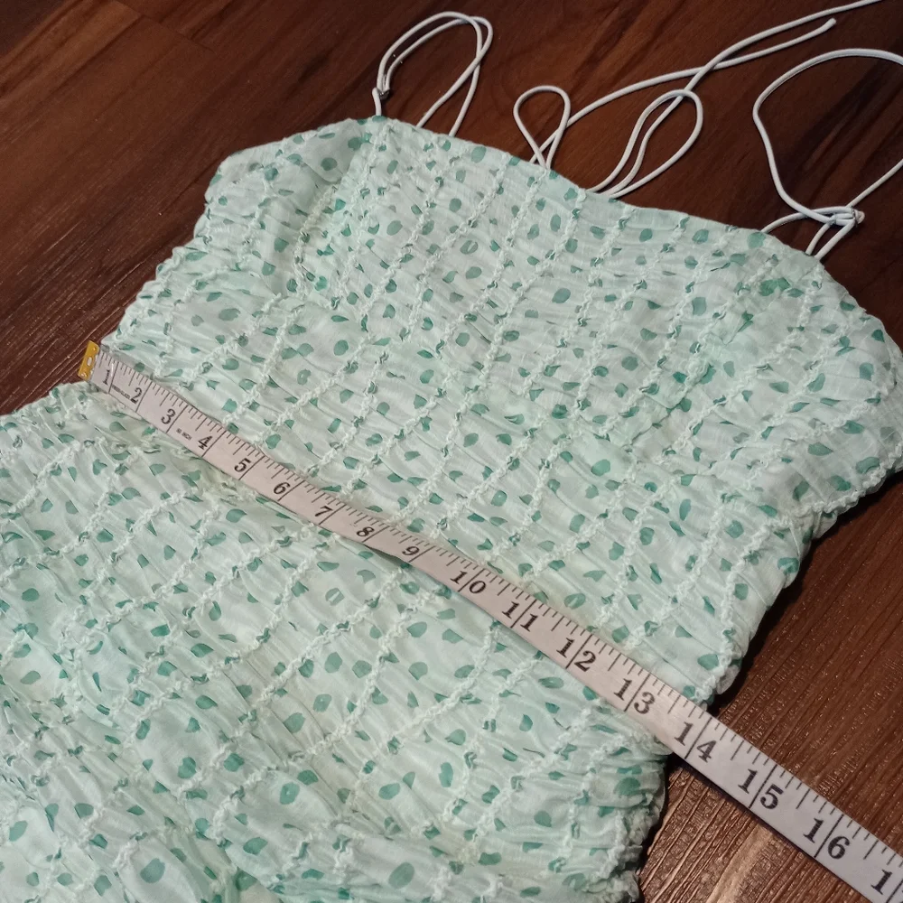 For Love And Lemons Drea Scrunchie Dot Mini Dress